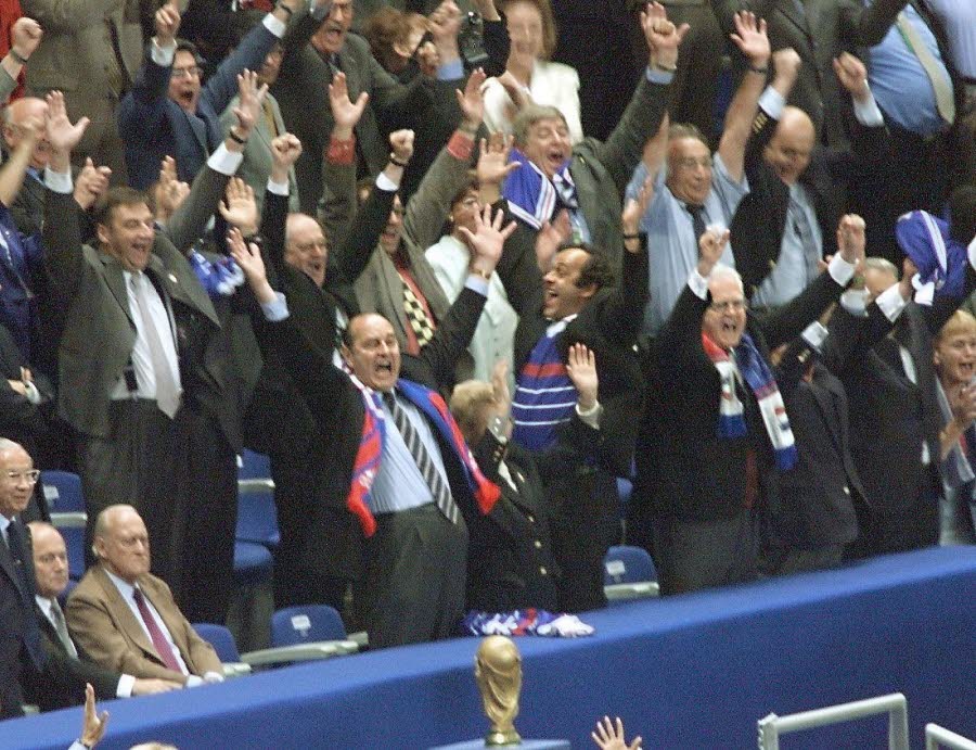 Jacques Chirac lors de la finale de la Coupe du Monde 1998