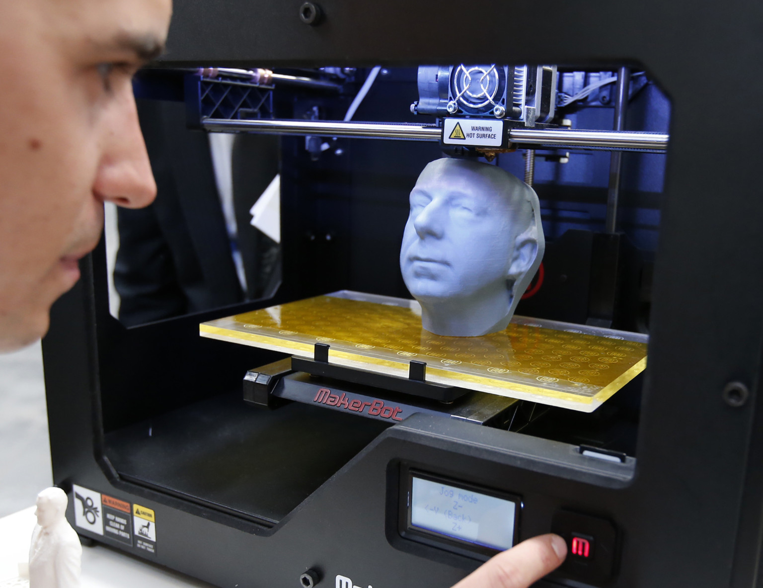 Un visage réalisé par une imprimante 3D