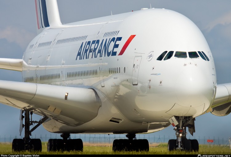 Avion Airbus A380 de la compagnie Air France