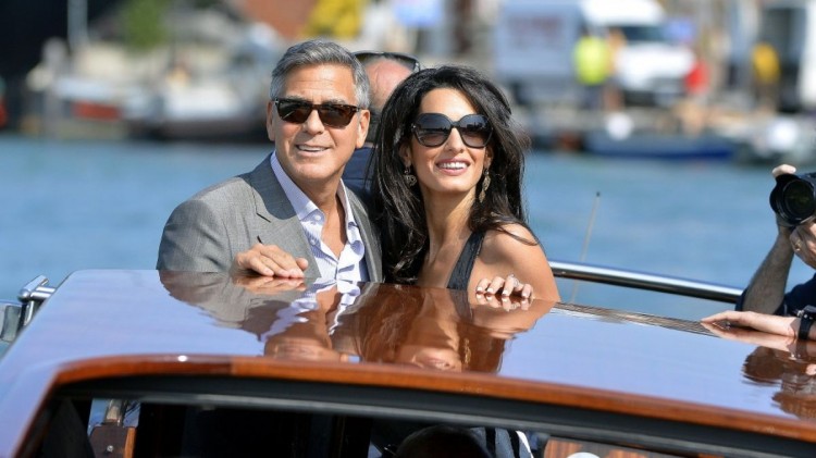 George Clooney et Amal Alamuddin à leur arrivée à Venise