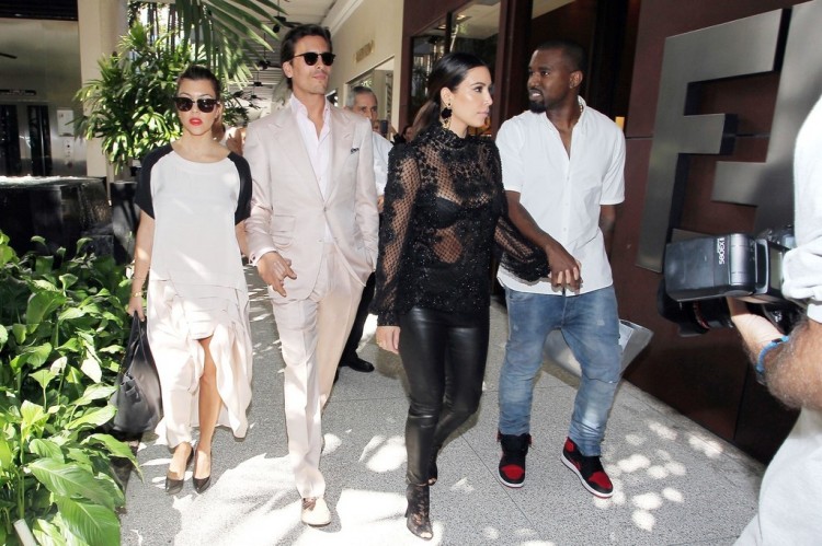 Kourtney Kardashian - Scott Disick - Kim Kardashian - Kanye West