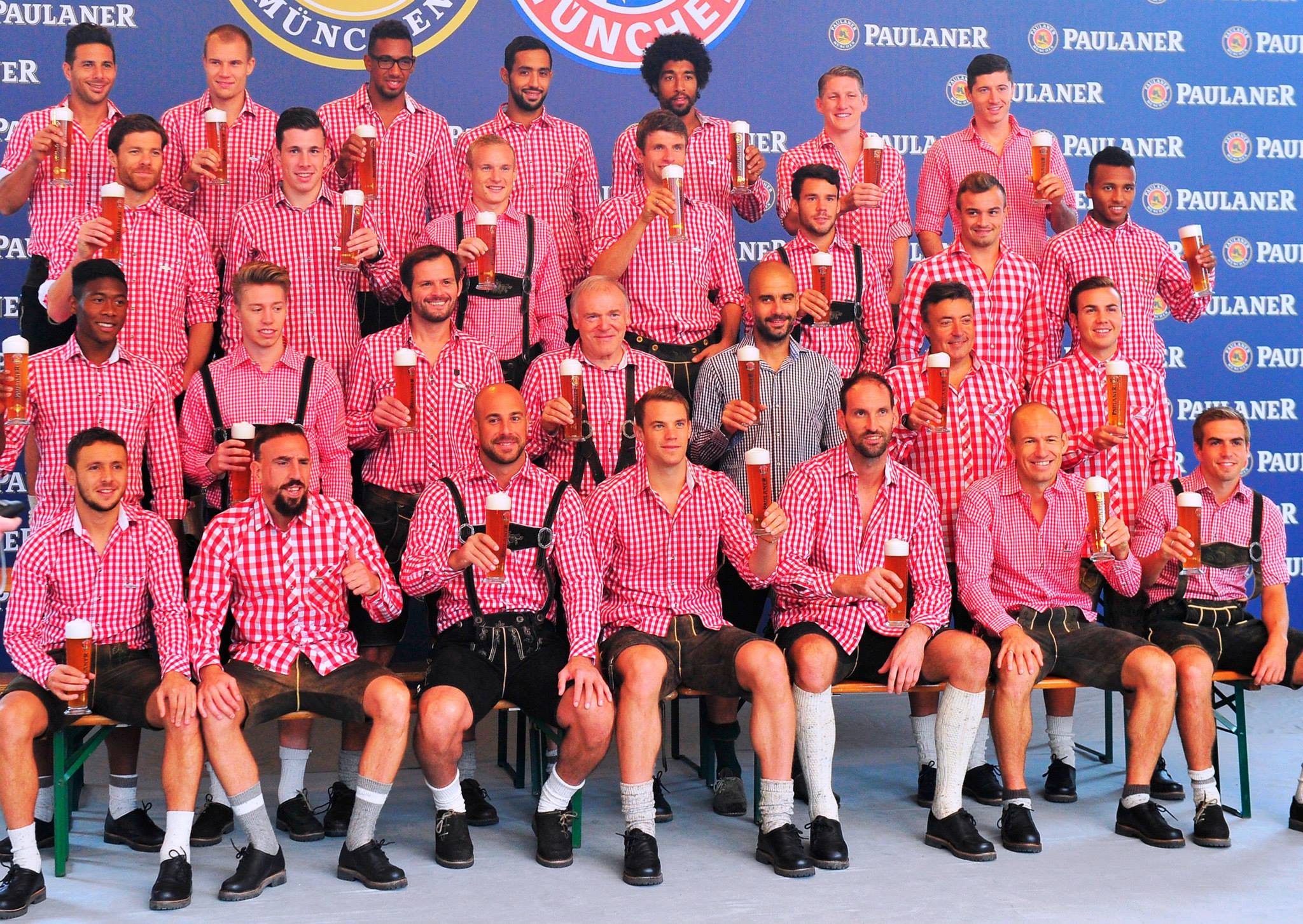 Les joueurs du Bayern Munich à l'Oktoberfest