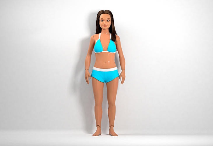 Modèle de Barbie selon Nickolay Lamm