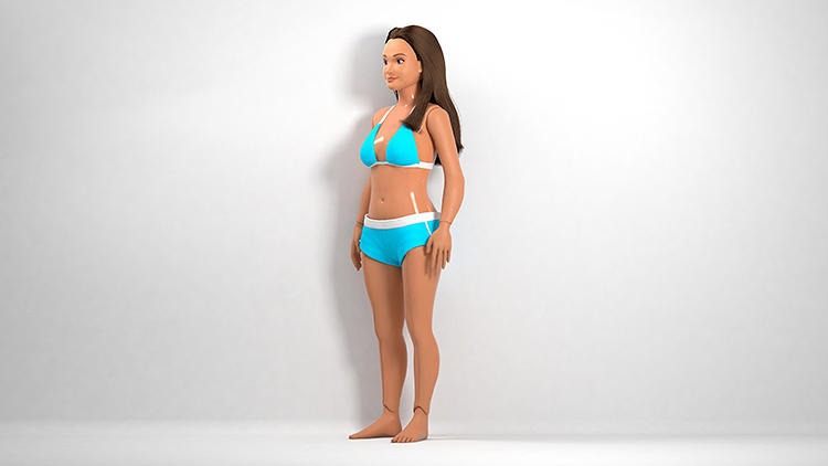 Modèle de Barbie selon Nickolay Lamm