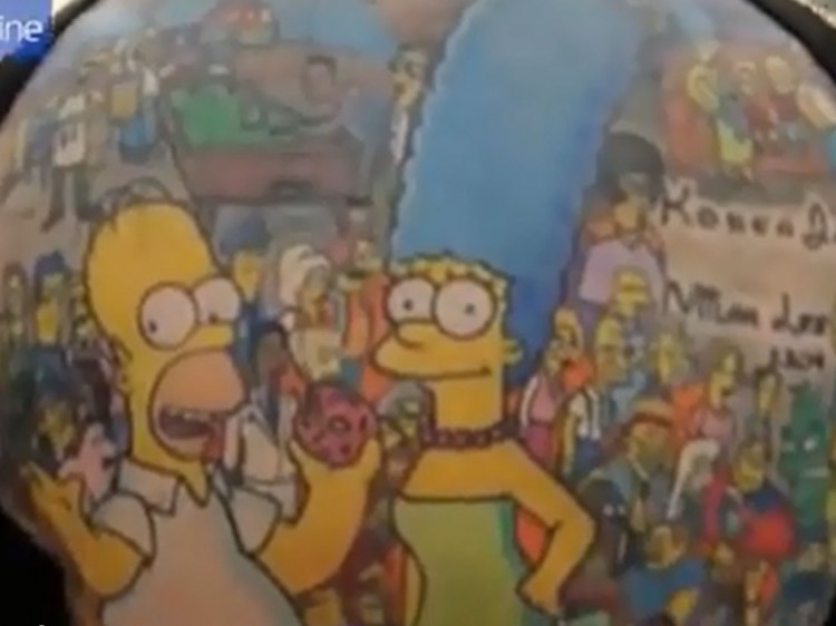 Il s’est fait 203 personnages des Simpson sur le dos
