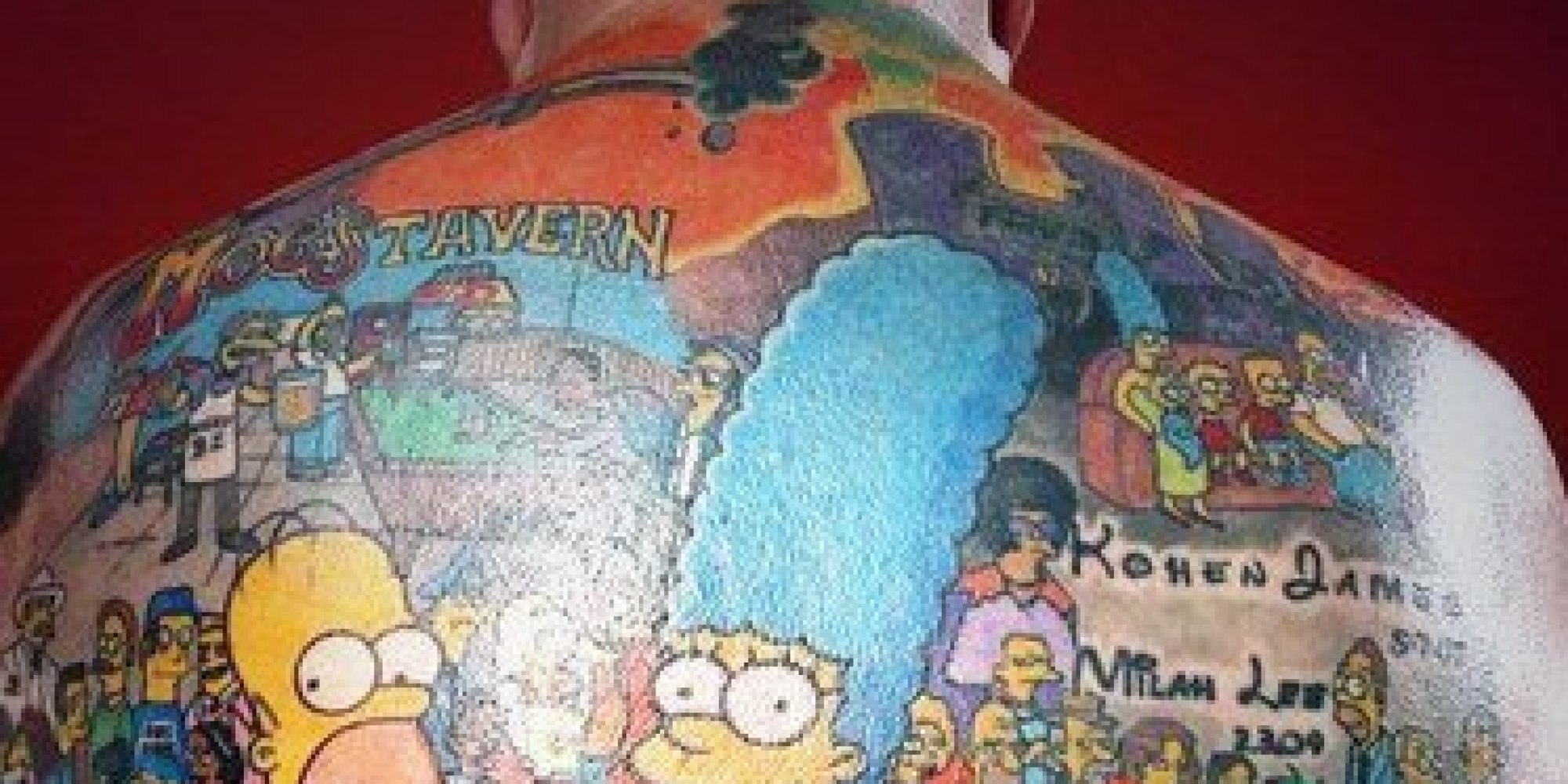 Il s’est fait 203 tatouages des Simpson sur le dos