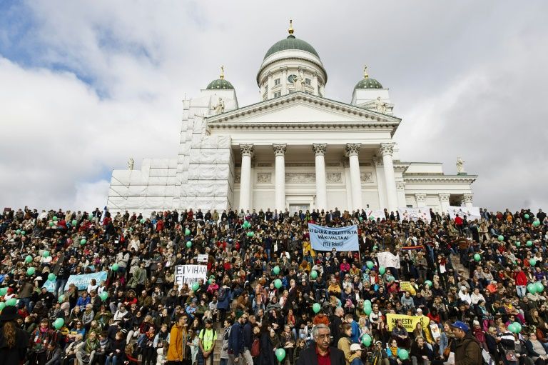 Manifestation à Helsinki - Finlande