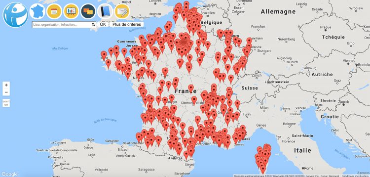 Carte de la corruption en France