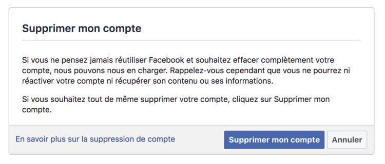 Comment supprimer son compte Facebook définitivement?